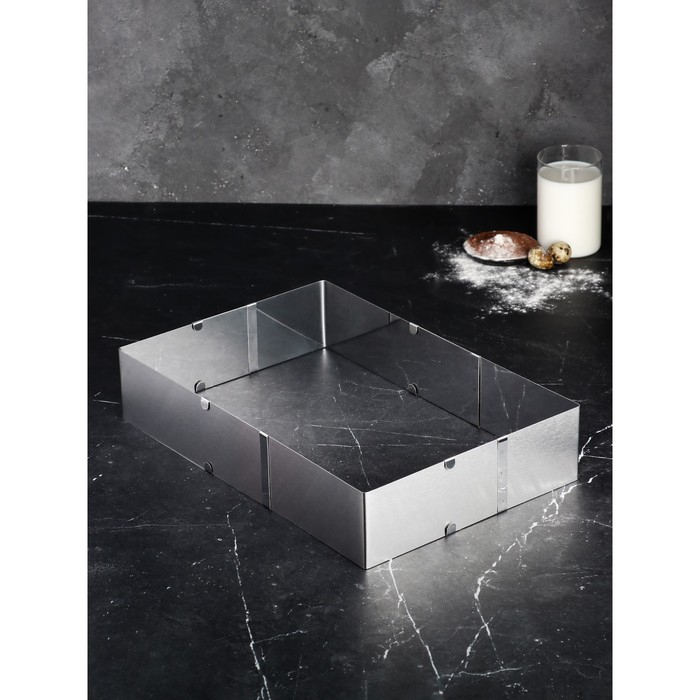 Форма раздвижная для выпечки &laquo;Прямоугольная&raquo;, h-8,5 см, 18х32 - 26х50 см