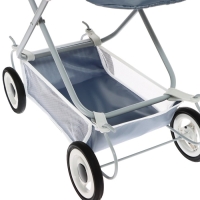 Коляска для кукол №7, с сумкой, цвет серый