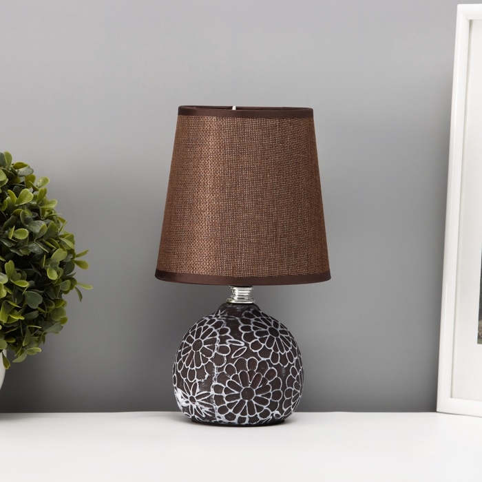 Настольная лампа Настольная лампа "Элис" Е14 40вт коричневый 13х13х25 см