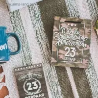 Пакет подарочный ламинированный, упаковка, &laquo;С 23 февраля&raquo;, S 12 х 15 х 5.5 см