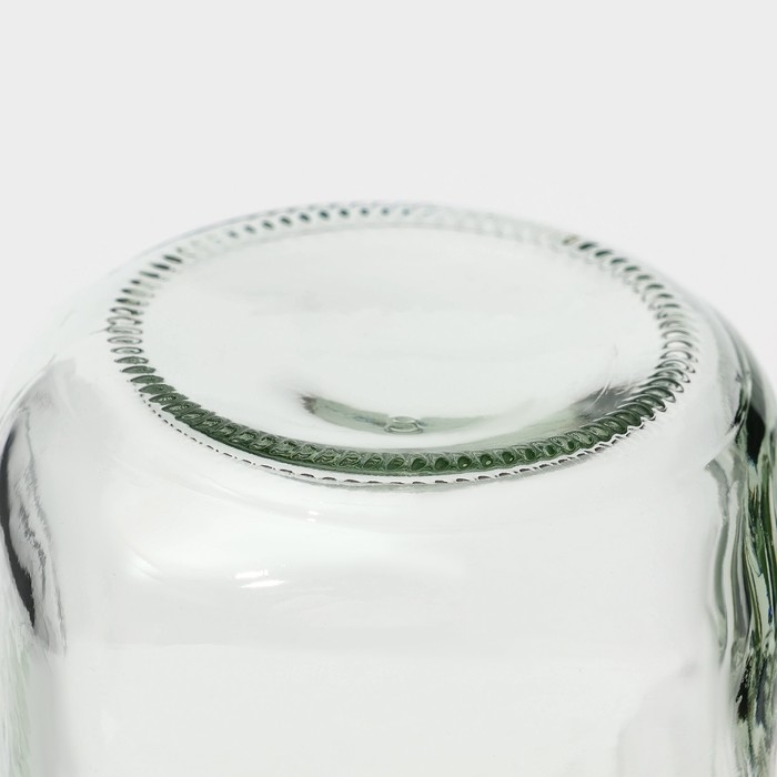 Кружка стеклянная с крышкой и трубочкой Доляна &laquo;Гладь&raquo;, 450 мл, 10&times;7,5&times;13 см, цвет МИКС