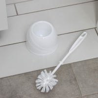 Ёршик для унитаза с подставкой BEROSSI Aqua, 13&times;13&times;36 см, цвет белый