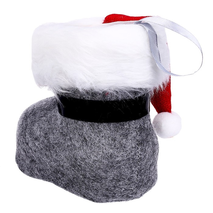 Конфетница &laquo;Сапожок&raquo;, с колпаком, цвет серый