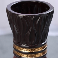 Ваза керамика напольная "Иниго" талия, 59х16 см, бело-бордовый