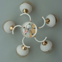 Люстра "Анден" 5хЕ27 40Вт бело-золотой 57х57х22 см