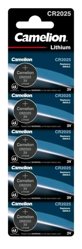 Батарейка Camelion CR2025 BL5 Lithium 3V