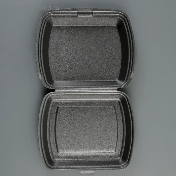 Ланч - бокс одноразовый, 24,7&times;20,6&times;3,5 см, 1 секция, чёрный