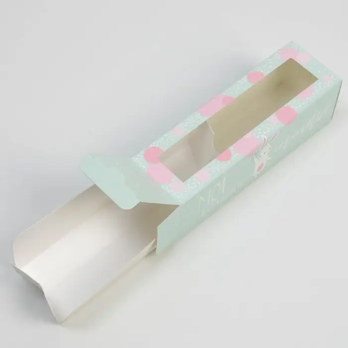 Коробка для макарун, кондитерская упаковка &laquo;Люблю твою улыбку&raquo;, 5.5 х 18 х 5.5 см