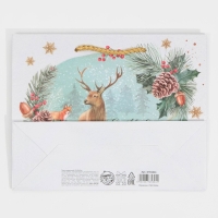 Пакет подарочный новогодний ламинированный &laquo;На лесной опушке&raquo;, MS 23 х 18 х 8 см