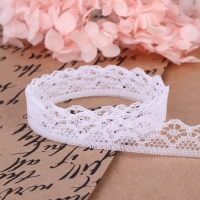 Кружево капроновое, 15 мм × 10 ± 1 м, цвет белый №1 Кружево капроновое, 15 мм × 10 ± 1 м, цвет белый №1