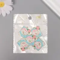 Декор для творчества металл, эмаль "Два влюблённых котика" 2,8х2,4 см