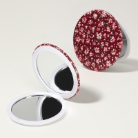 Зеркало складное &laquo;Цветочная поляна&raquo;, d = 7,5 см, с увеличением, цвет МИКС