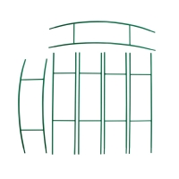 Арка садовая, 240&times;125&times;20 см, для вьющихся растений, металлическая, зелёная