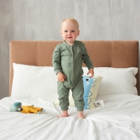 Комбинезон Крошка Я "NY", рост 74-80 см, цвет хаки Комбинезон Крошка Я "NY", рост 74-80 см, цвет хаки