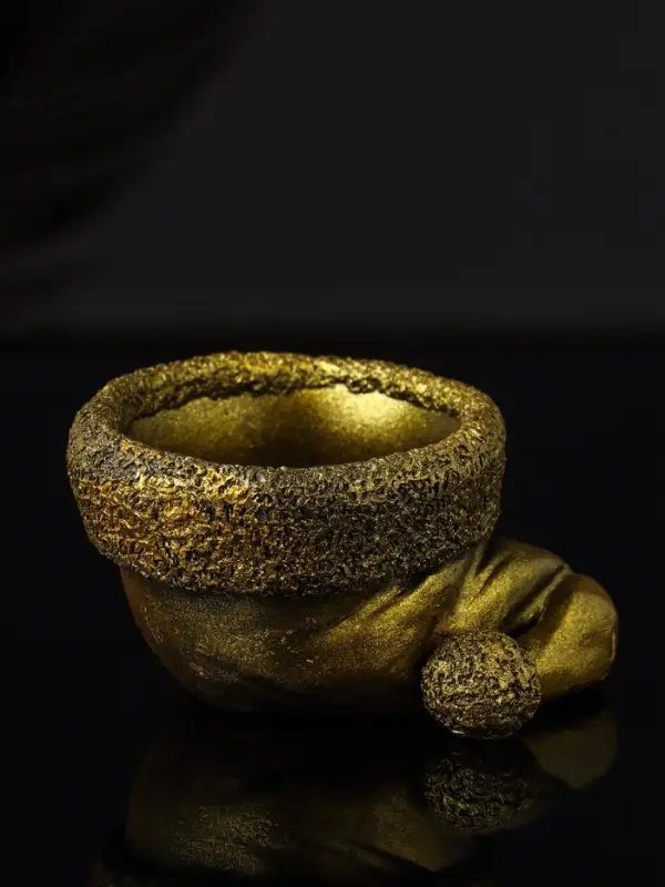 Подсвечник "Колпак" 9х7х5 см, золото