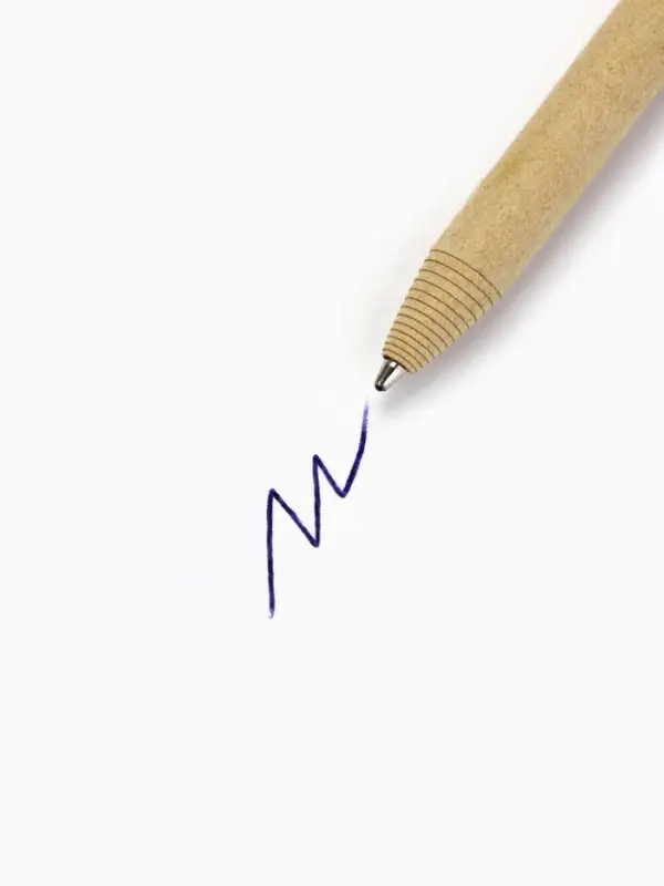 Эко-ручка, синяя паста 1.0 мм "Учителю с благодарностью"  МИКС