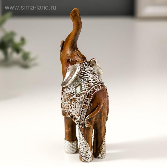 Набор фигурок полистоун &laquo;Два слоника в серебристой попоне&raquo;, 2 шт., 11&times;8.3&times;3.5 см