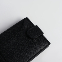 Портмоне мужское на кнопке, отдел для карт, монет, цвет чёрный Портмоне мужское на кнопке, отдел для карт, монет, цвет чёрный