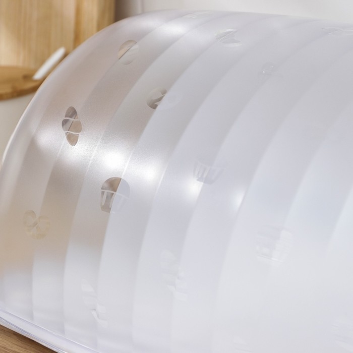 Хлебница пластиковая «Рондо», 34,5×27,3×16,5 см, цвет белый Хлебница пластиковая «Рондо», 34,5×27,3×16,5 см, цвет белый