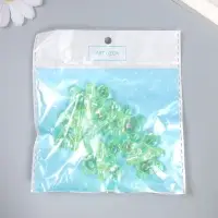 Бусина пластик для творчества "Мишка" зелёная 3,1х3х1,5 см