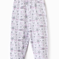 Ползунки детские "Зайки", цвет белый/розовый, рост 80