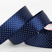 Лента атласная &laquo;Горошек&raquo;, 25 мм &times; 23 &plusmn; 1 м, цвет синий №138