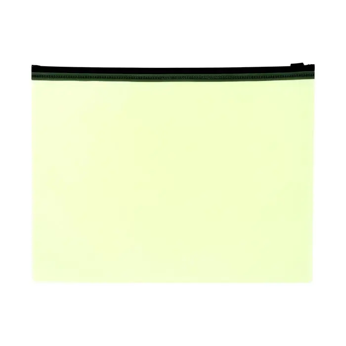 Папка-конверт на ZIP-молнии A5, 150 мкм, Calligrata, жёлтый неон