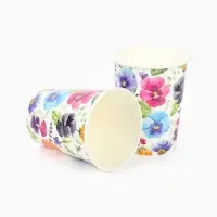 Стакан бумажный одноразовый &laquo;Полевые цветы&raquo;, 250 мл, 6 шт