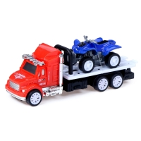 Грузовик инерционный «Эвакуатор» с квадроциклом, МИКС Грузовик инерционный «Эвакуатор» с квадроциклом, МИКС