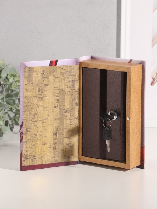 Сейф-книга дерево кожзам "Вино России" тиснение 21х13х5 см