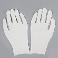 Перчатки хлопковые пара р-р L бел пакет