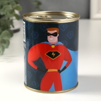 Подарочные носки в банке «Супермужу», (внутри носки мужские, цвет чёрный) Подарочные носки в банке «Супермужу», (внутри носки мужские, цвет чёрный)