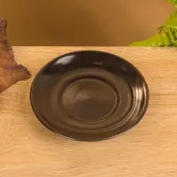 Чашка с блюдцем &laquo;Черепашка&raquo;, 13&times;13&times;7 см, керамика, тёмно-коричневая