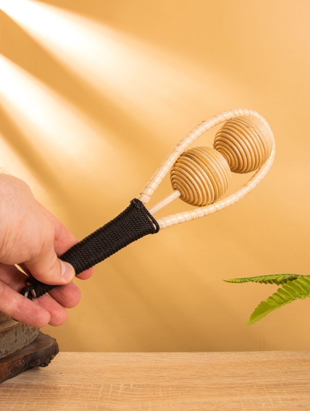 Сувенирный музыкальный инструмент &laquo;Маракас двойной&raquo;, 27&times;8&times;5 см, ротанг