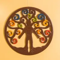 Панно "Единство с природой" МДФ, 40х40х1 см, разноцветная