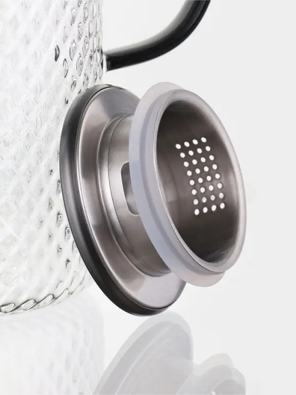 Кувшин "Богема.Соты", черная ручка/крышка-сито, 16х11х23 см