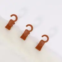 Зажим для штор, на кольцо, 35 &times; 20 мм, цвет черешня, цена за 1 штуку