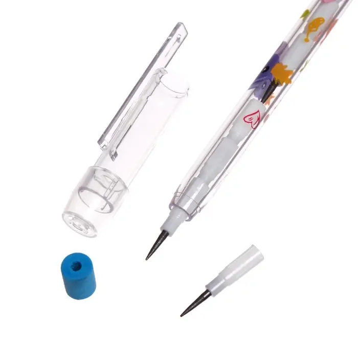 Карандаш секционный &laquo;Ассорти&raquo;, чернографитный с ластиком, МИКС