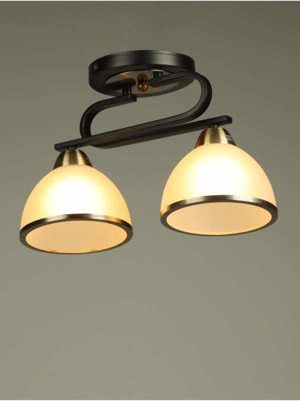 Люстра "Рендо" 2хЕ27 40Вт черно-бронзовый 44х15х23 см