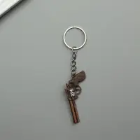 Брелок металл "Револьвер" крутится барабан МИКС 5,8х2,8х0,9 см