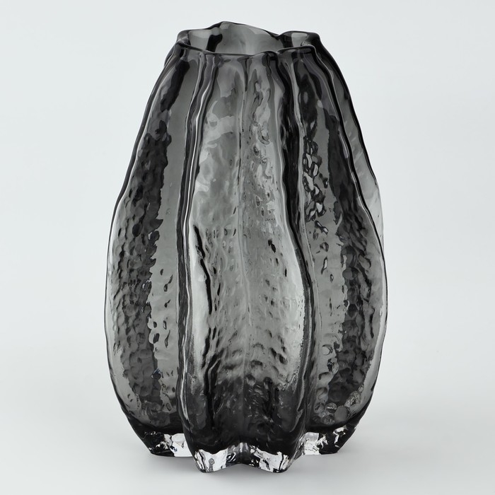 Ваза для цветов &laquo;Канди блэк&raquo; из черного стекла 20&times;14&times;14 см