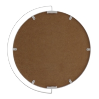 Зеркало интерьерное настенное в круглом корпусе из металла с ободом  d=46см, белый