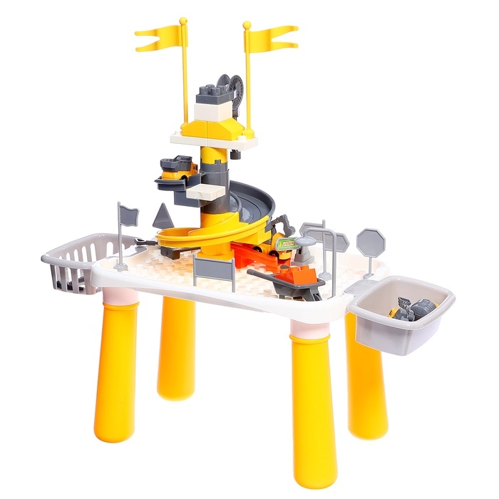 Интерактивный набор-парковка &laquo;Приключения на стройке&raquo;, 4 машинки в наборе, подвижные элементы, аксессуары