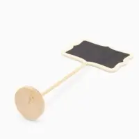 Меловой ценник &laquo;На ножке&raquo; 8.4&times;6&times;18, вытянутые углы, (фасовка 10 шт.), чёрный