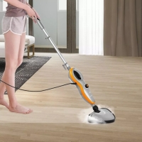 Паровая швабра Kitfort КТ-1047, 1500 Вт, 370 мл, шнур 8 м, серо-оранжевая Паровая швабра Kitfort КТ-1047, 1500 Вт, 370 мл, шнур 8 м, серо-оранжевая