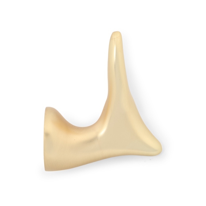 Крючок мебельный CAPPIO BAMBI, двухрожковый, цинк, цвет сатиновое золото