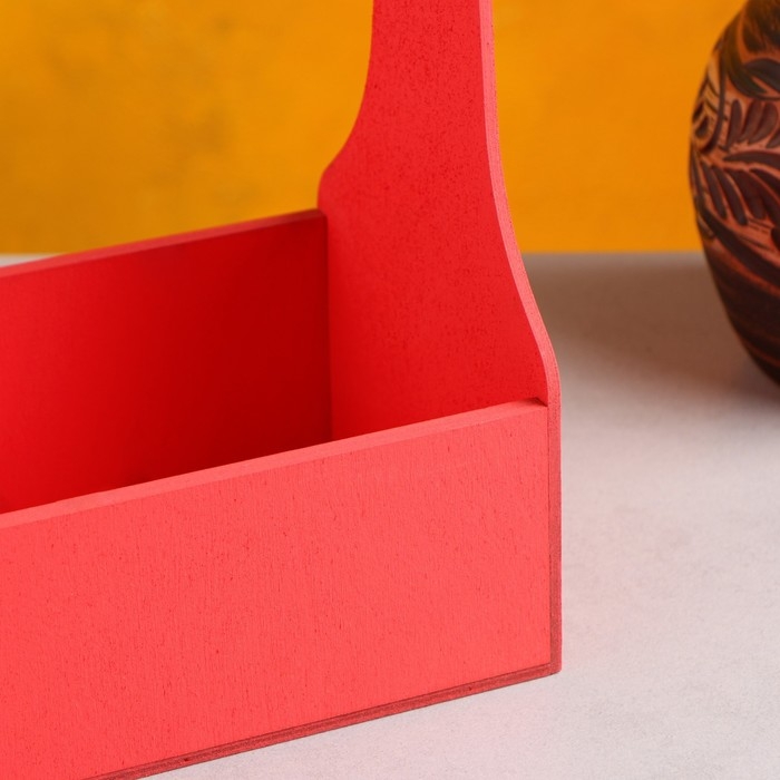 Кашпо деревянное 20×12.5×20 см Стелла Моно, с ручкой, розовый Дарим Красиво Кашпо деревянное 20×12.5×20 см Стелла Моно, с ручкой, розовый Дарим Красиво