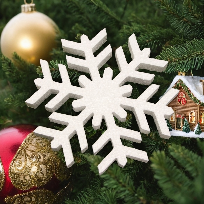 Форма из пенопласта "Снежинка" 18,5х 18,5 х 2 см