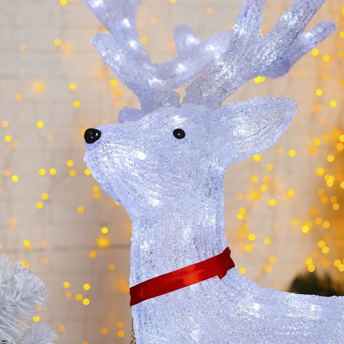 Светодиодная фигура &laquo;Олень&raquo; 60 &times; 100 &times; 35 см, акрил, 144 LED, 8 режимов, 24 В, свечение белое