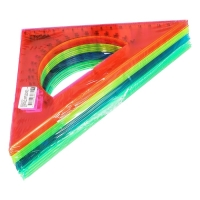 Треугольник c транспортиром 16 см Стамм Neon Cristal, 45°, пластиковый, прозрачный, неоновые цвета, европодвес, микс Треугольник c транспортиром 16 см Стамм Neon Cristal, 45°, пластиковый, прозрачный, неоновые цвета, европодвес, микс